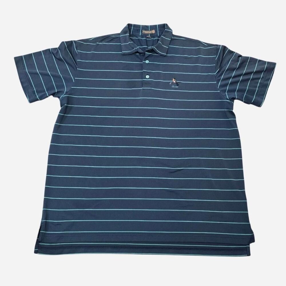 Peter-millar Men's Blue and Green Polo-shirts